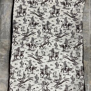 Western Cowboy Print Blanket